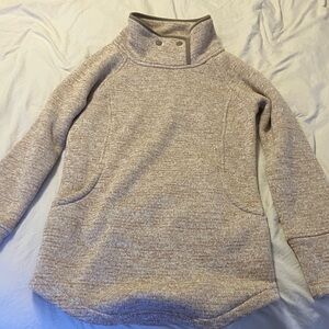 Prana Heathered Beige Women's Cowl Neck Sweater